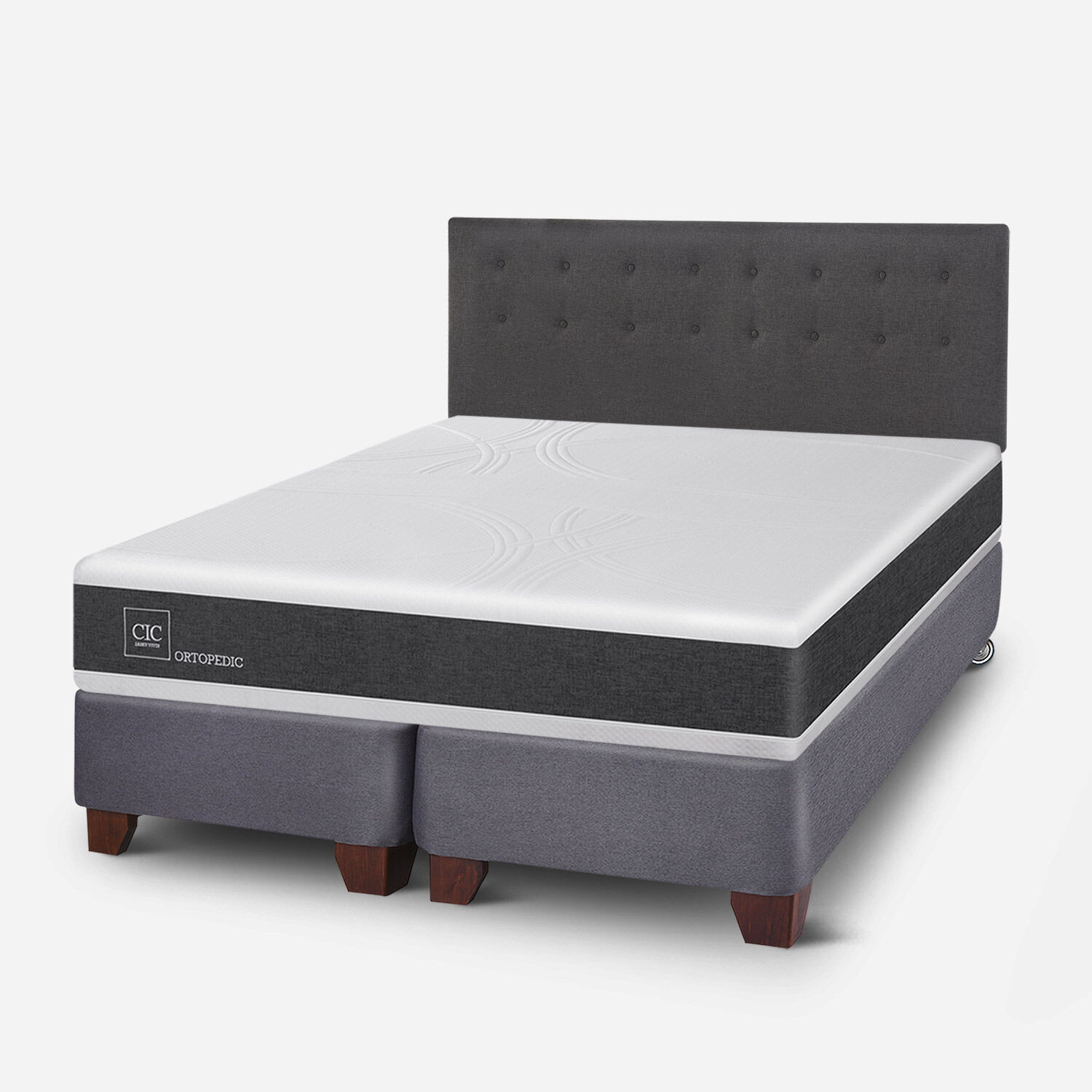 Box Spring King Ortopedic + Respaldo &Eacute;ufrates