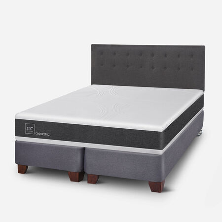 Box Spring King Ortopedic + Respaldo &Eacute;ufrates