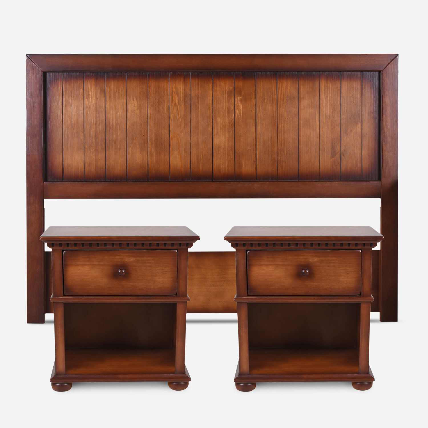 Respaldo King Monterrey + Veladores 