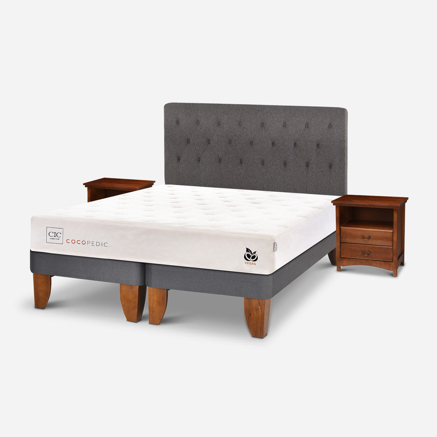 Cama Europea King Cocopedic + Set Kavery