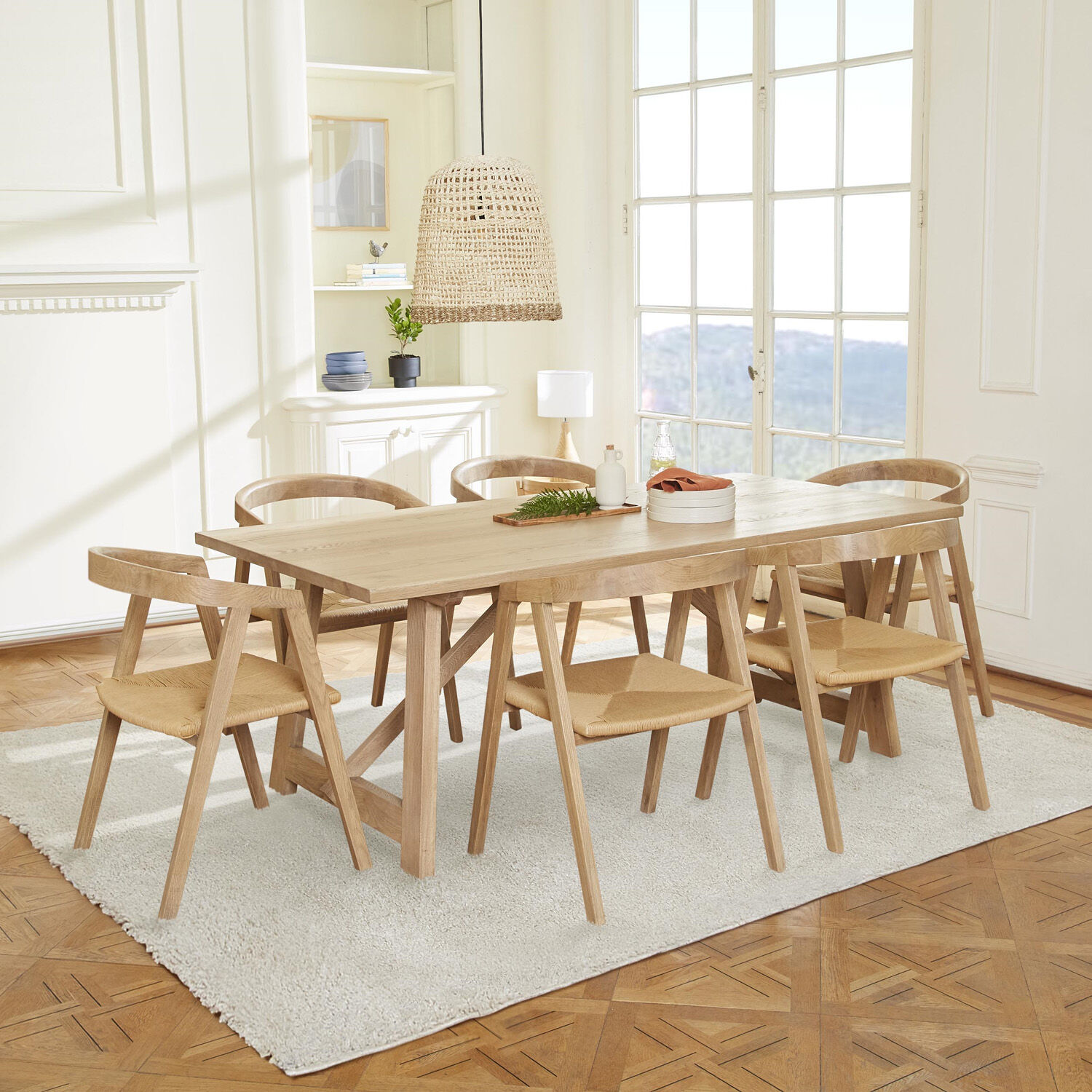 Comedor 6 Sillas Oak Ceniza