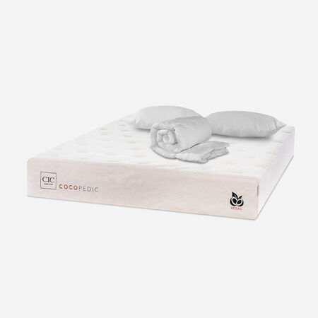 Colch&oacute;n 2 Plazas Cocopedic 150x200 + Almohadas Viscoel&aacute;sticas + Plum&oacute;n