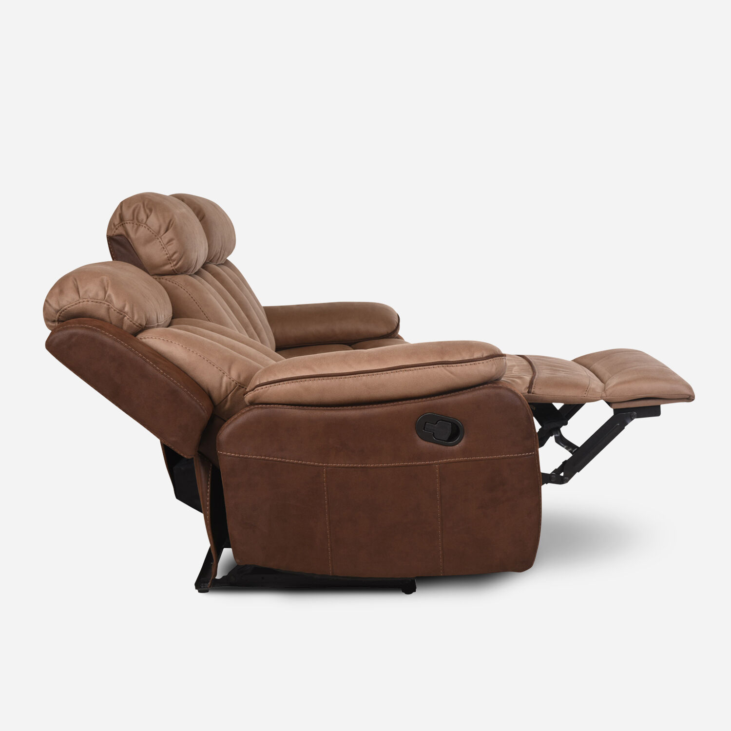 Sof&aacute; 3 Cuerpos Reclinable Moka