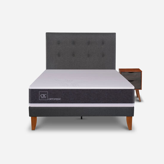 Cama Europea Curve 1.5 Plazas Ortopedic + Set Éufrates