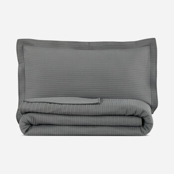 Quilt Super King Algodón Gris
