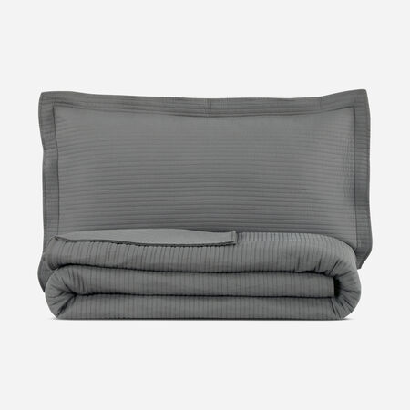 Quilt Super King Algodón Gris