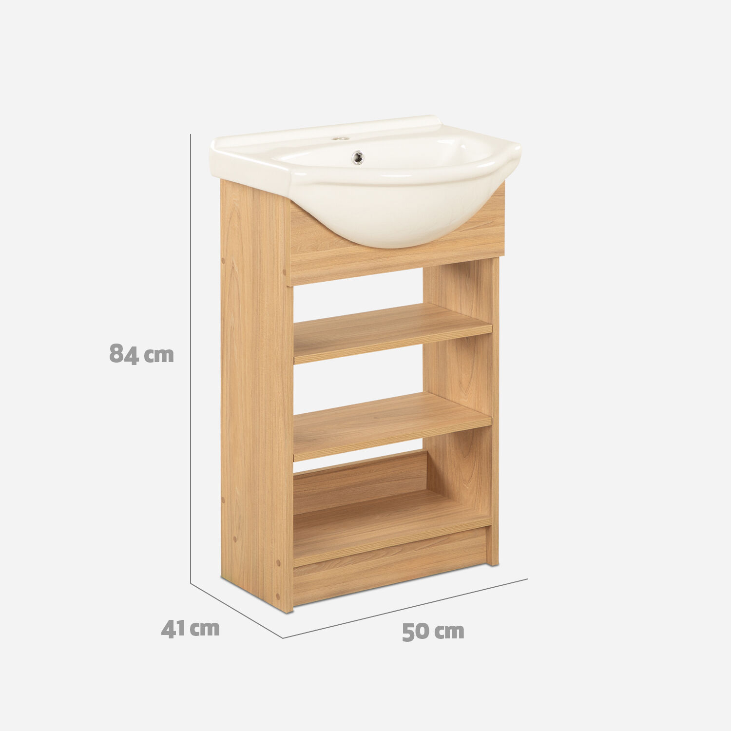 Vanitorio 2 Repisas Cannes Olmo 50 Cm.