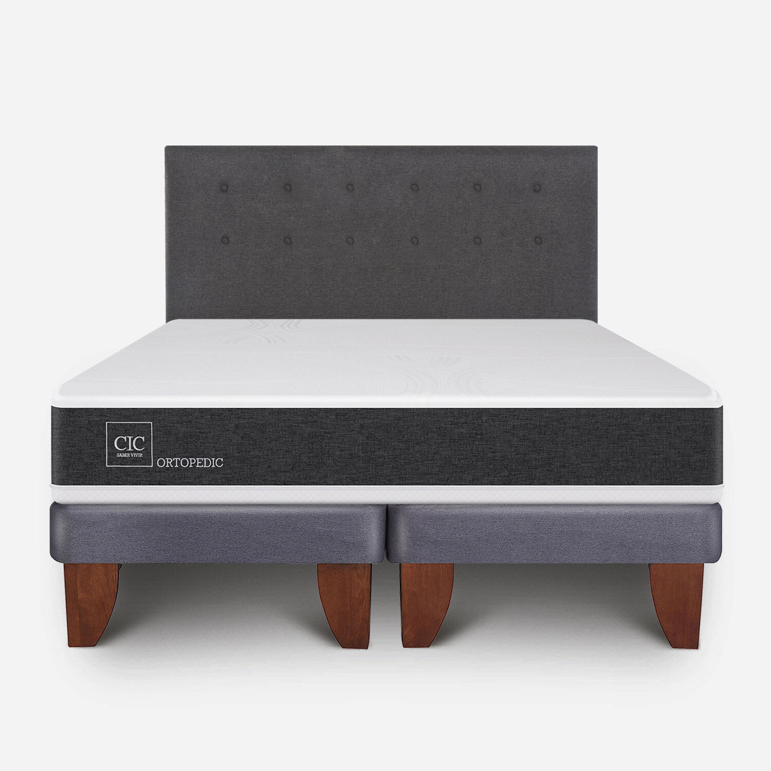 Cama Europea 2 Plazas Ortopedic Base Dividida + Respaldo Éufrates