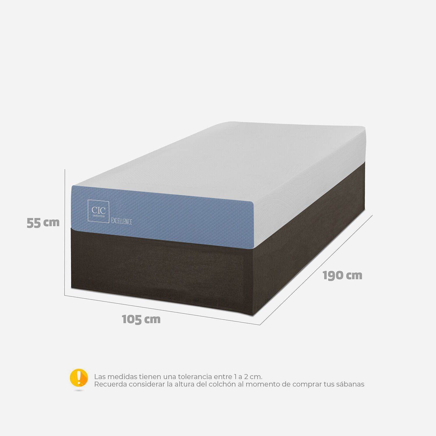 Cama Iron Smart 1,5 Plazas Excellence