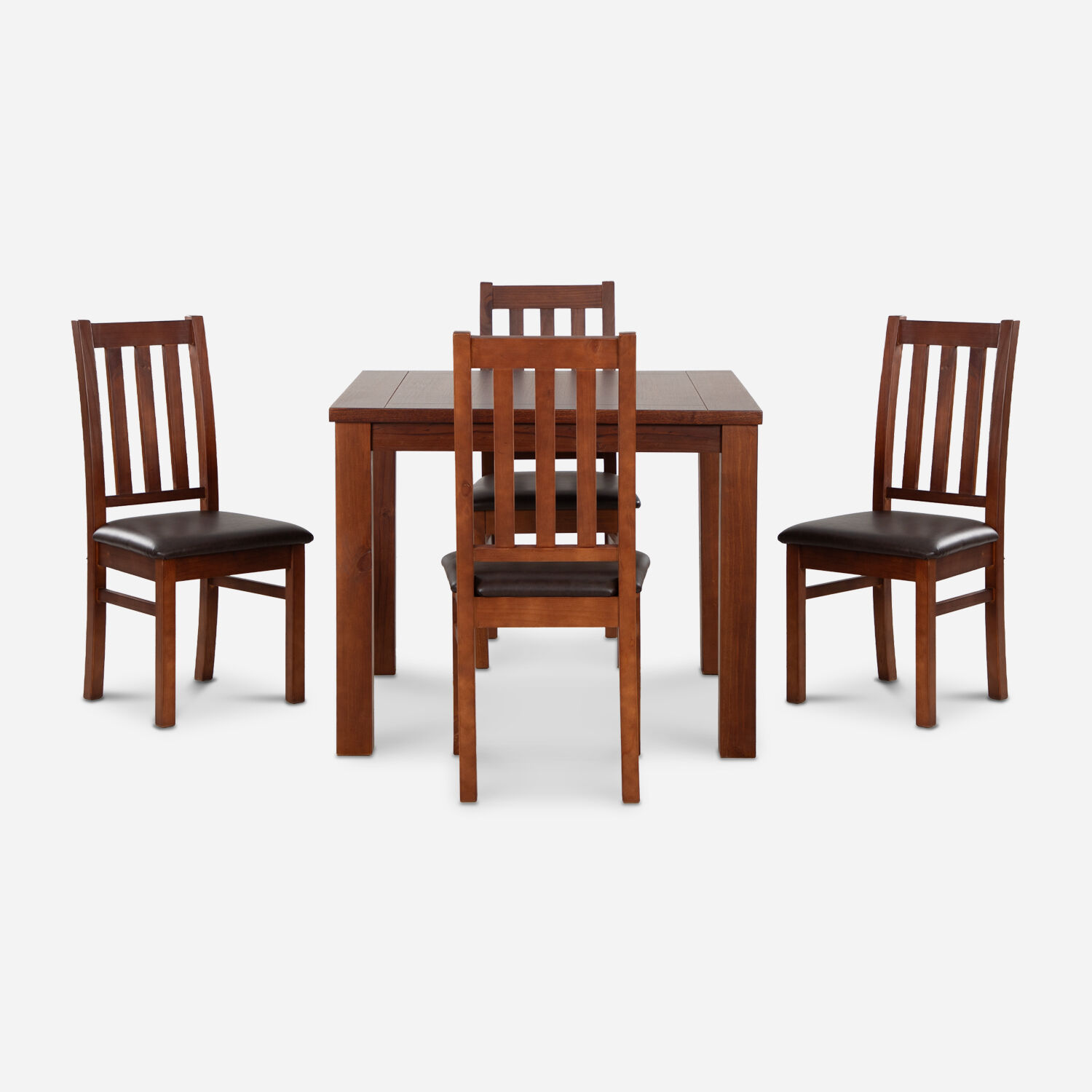 Comedor 4 Sillas &Ntilde;uble Caramelo - Caf&eacute;