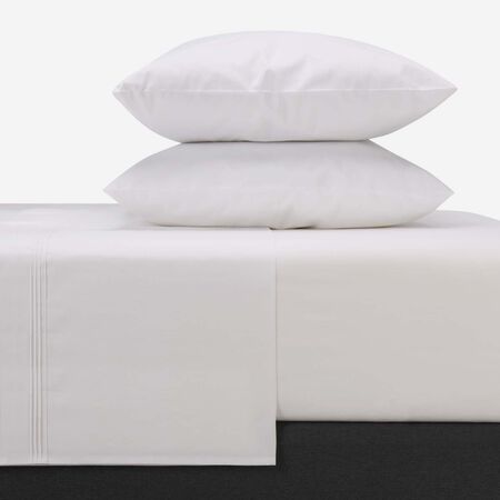 S&aacute;banas 2 Plazas 300 Hilos Plisada Blanca 