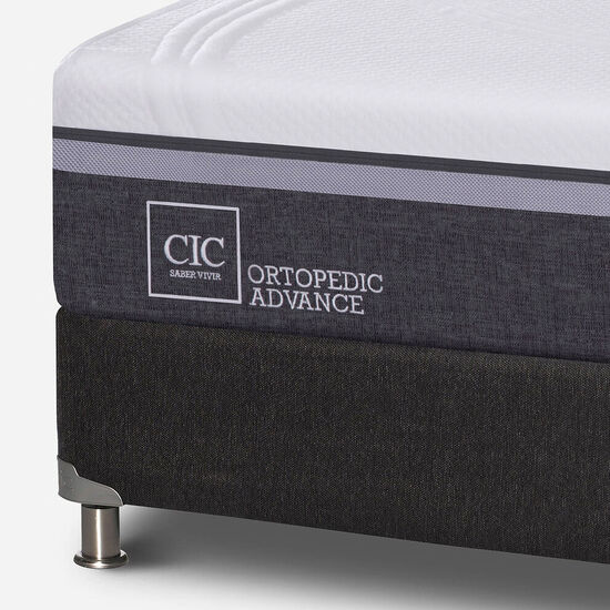 Box Spring King Ortopedic Advance 5 Zonas + Almohadas Down Alternative