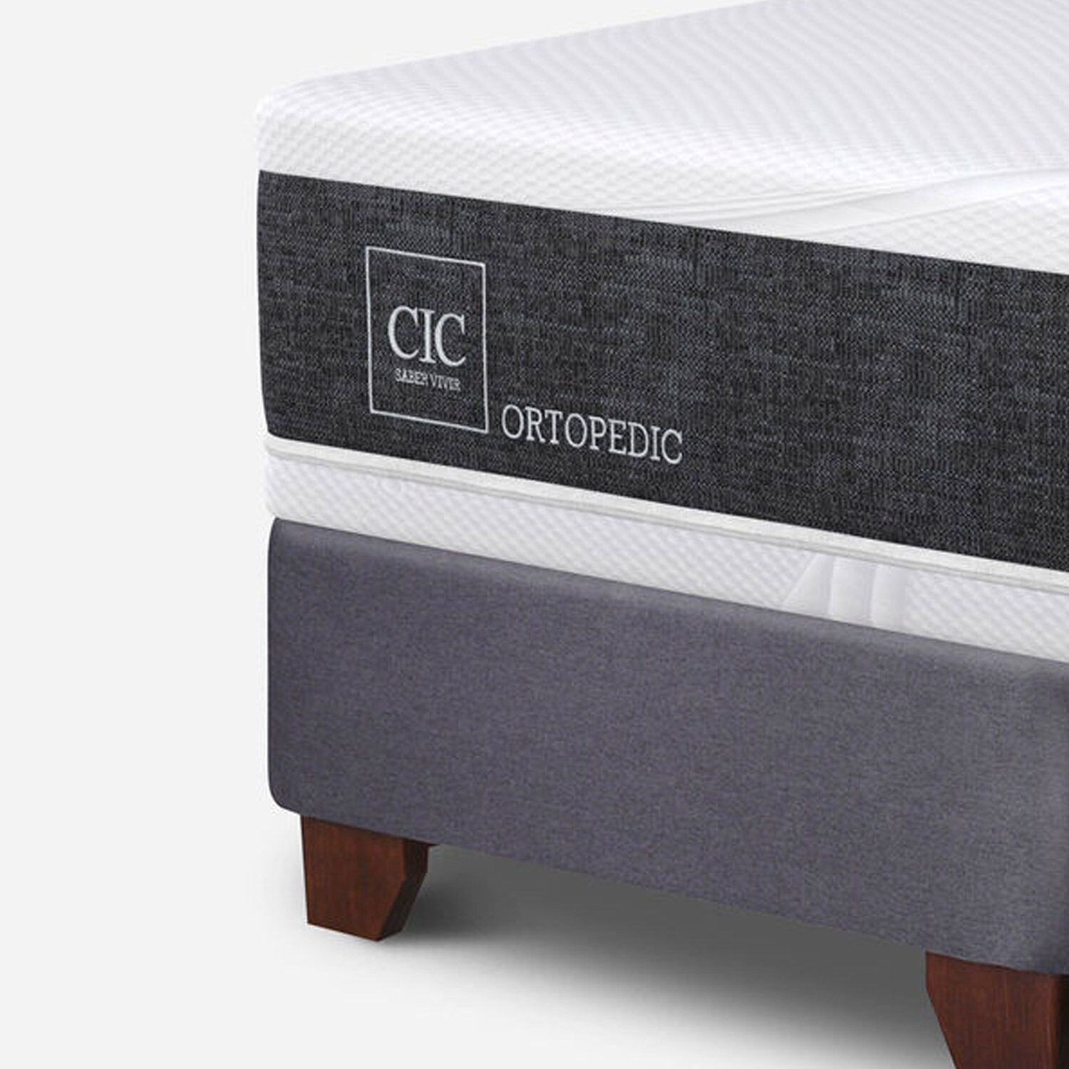 Box Spring 2 Plazas Ortopedic Base Dividida + Set Torino Chocolate