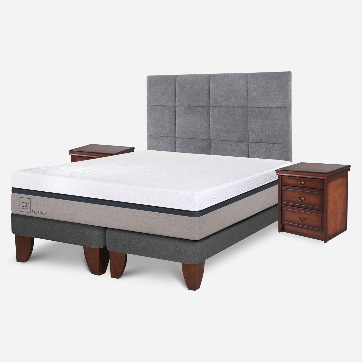 Cama Europea Super King Balance + Set T&aacute;mesis