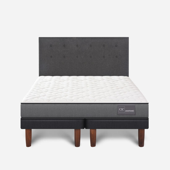 Cama Europea 2 Plazas Anatomic + Respaldo Éufrates