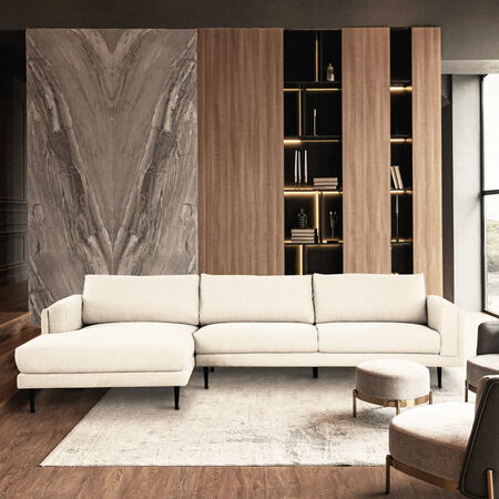 Sofá Seccional Izquierdo Beige María Repreve