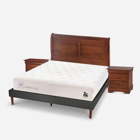 Cama Europea Curve 2 Plazas Cocopedic + Set Mir&oacute; Caramel