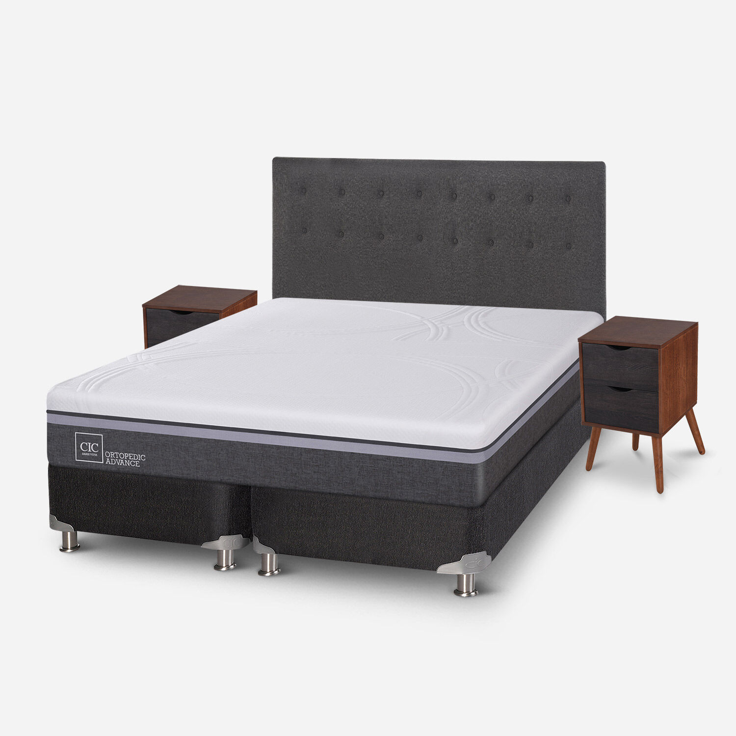 Box Spring King Ortopedic Advance 5 Zonas + Set &Eacute;ufrates