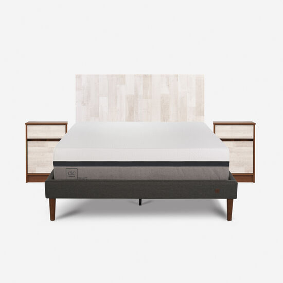 Cama Europea Curve 2 Plazas Balance + Set Legno