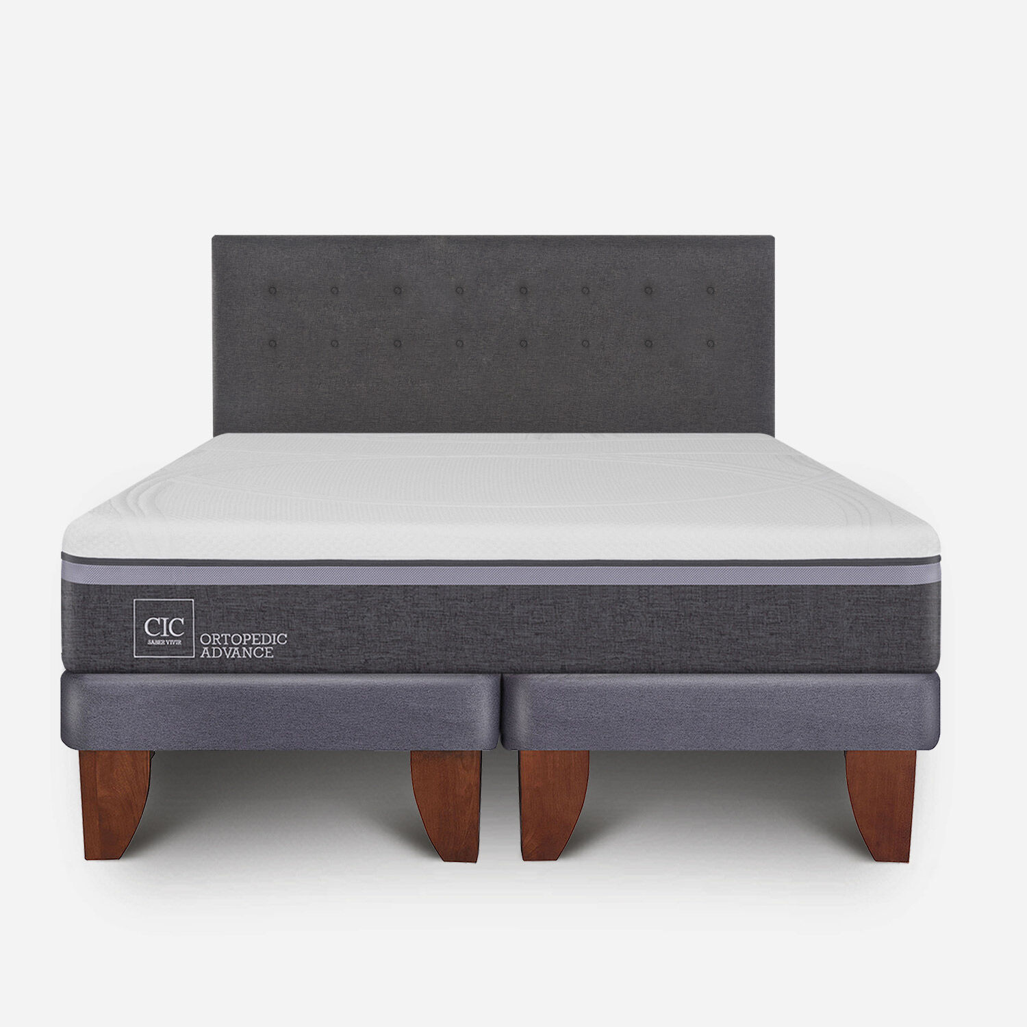 Cama Europea King Ortopedic Advance + Respaldo Éufrates