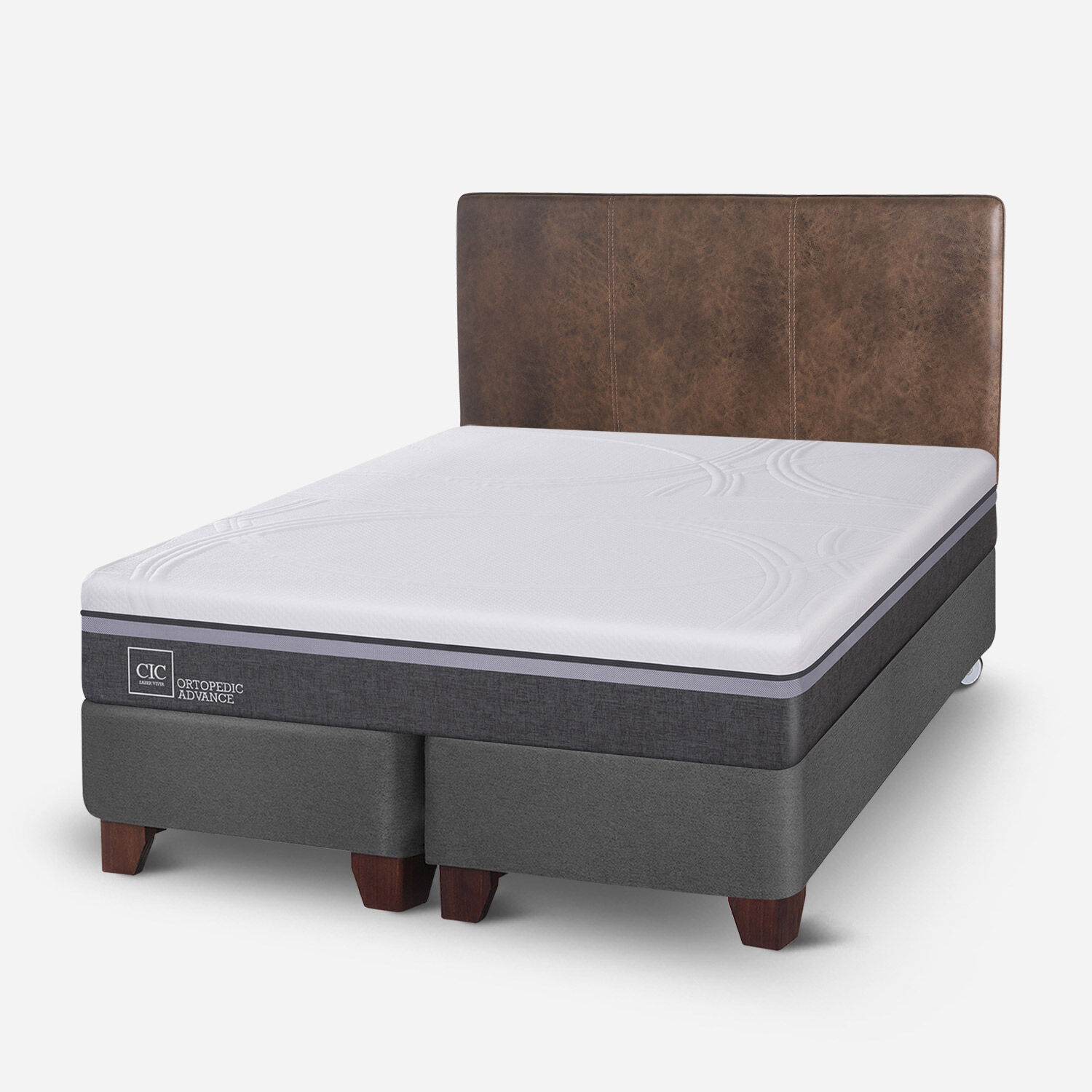 Box Spring King Ortopedic Advance + Respaldo Baker