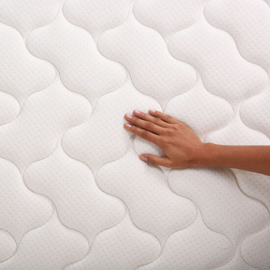 Cama Space Box 1.5 Plazas Anatomic + Velador Níger