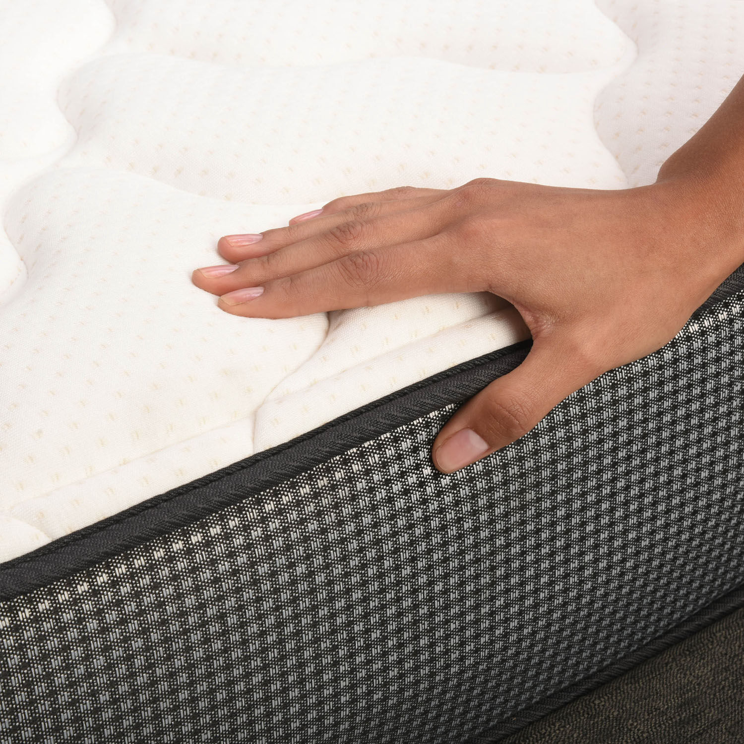 Cama Space Box 2 Plazas Anatomic + Velador Torino Caramel