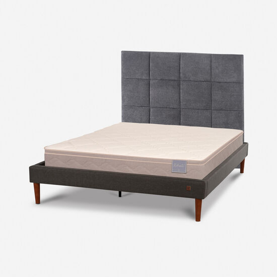 Cama Europea Curve 2 Plazas Rilassati + Respaldo Támesis