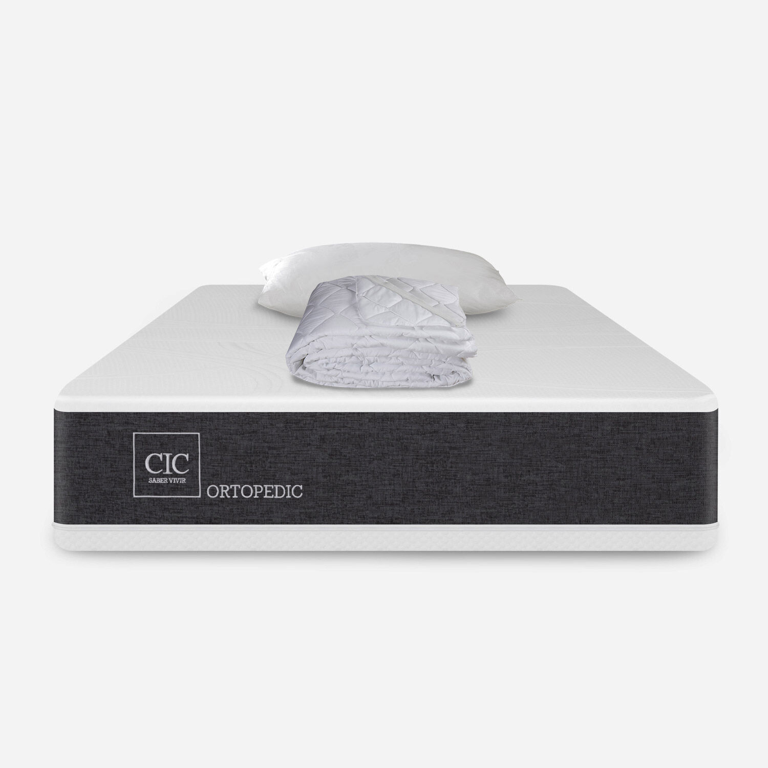 Colchón 1,5 Plazas Ortopedic 105x190 + Almohada + Cubrecolchón
