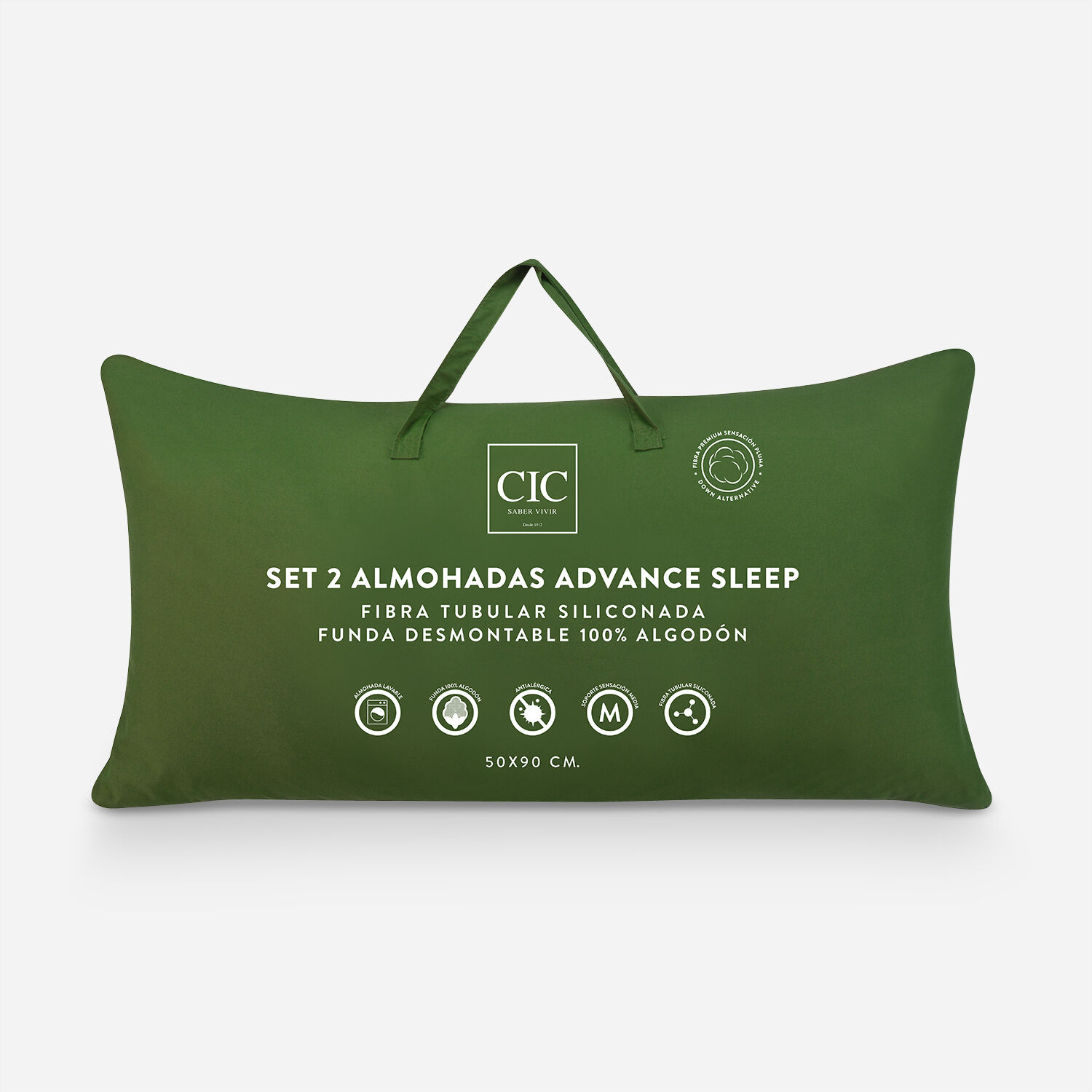 Pack 2 Almohadas Down Alternative Advance Sleep 50 X 90 cm