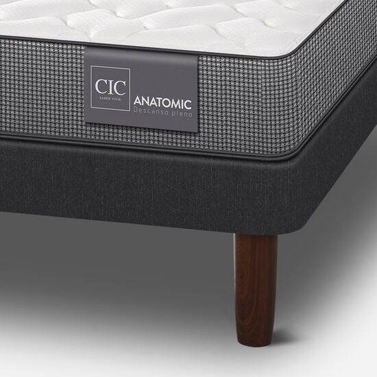 Cama Europea 1.5 Plazas Anatomic + Set Olmo