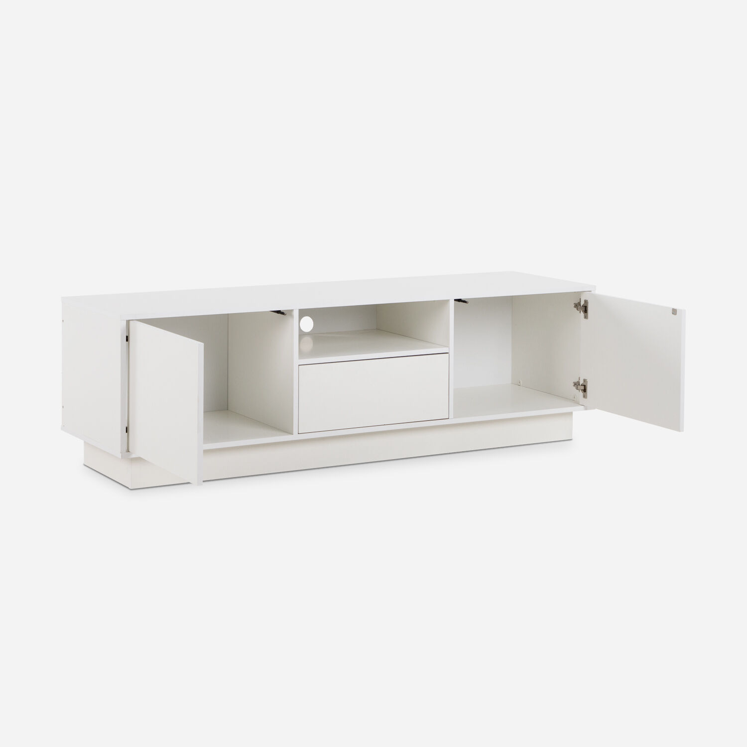 Rack Tv 70" 2 Puertas 1 Cajón Blanco