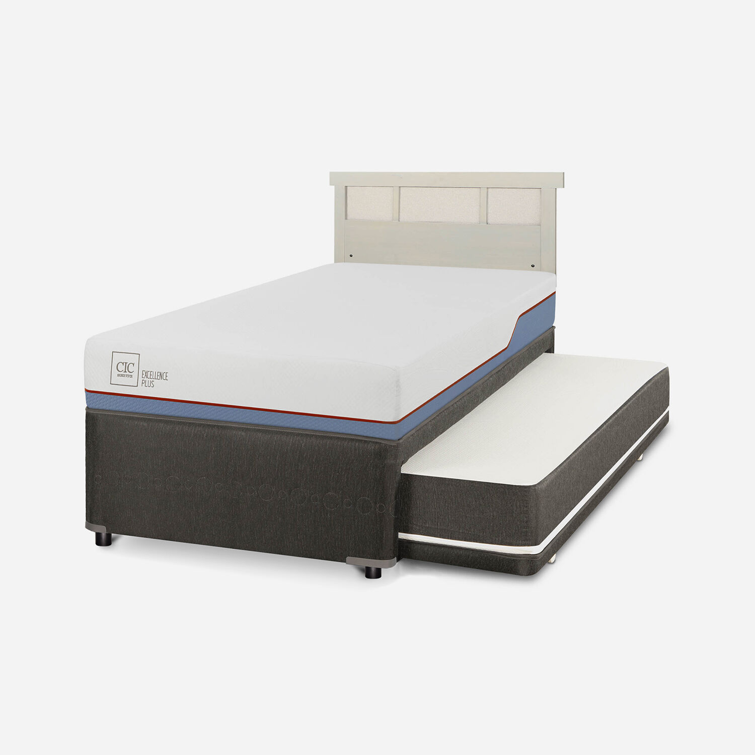 Cama Nido Div&aacute;n Excellence Plus + Respaldo Dubl&iacute;n Alpino