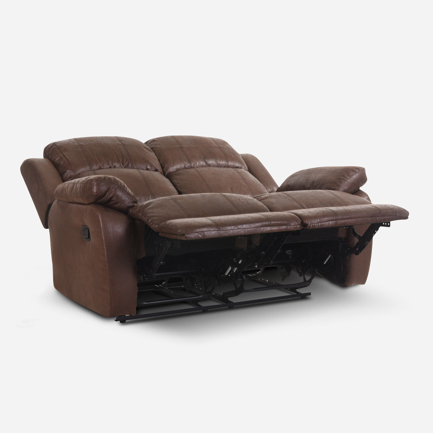 Sofá 2 Cuerpos Reclinable Oslo Chocolate