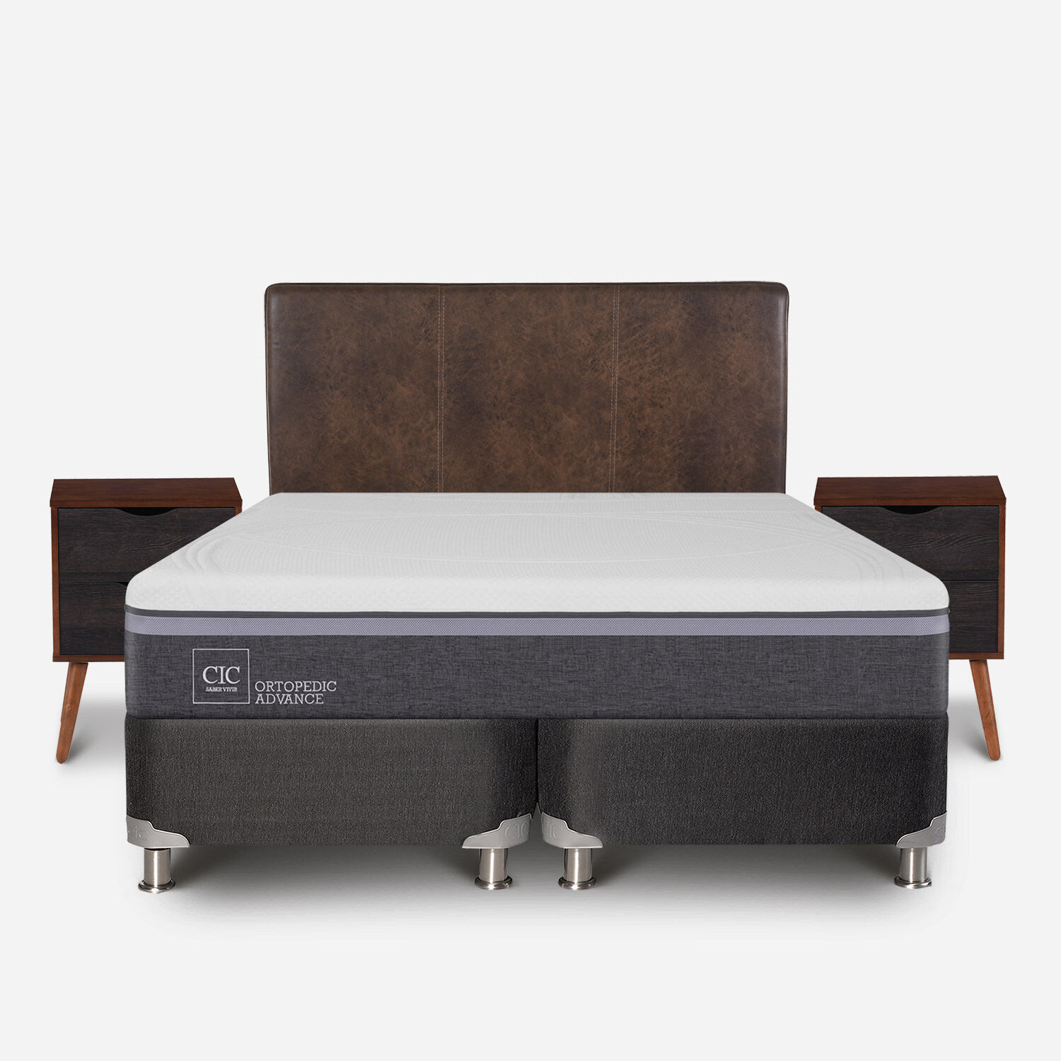 Box Spring King Ortopedic Advance 5 Zonas + Set Baker