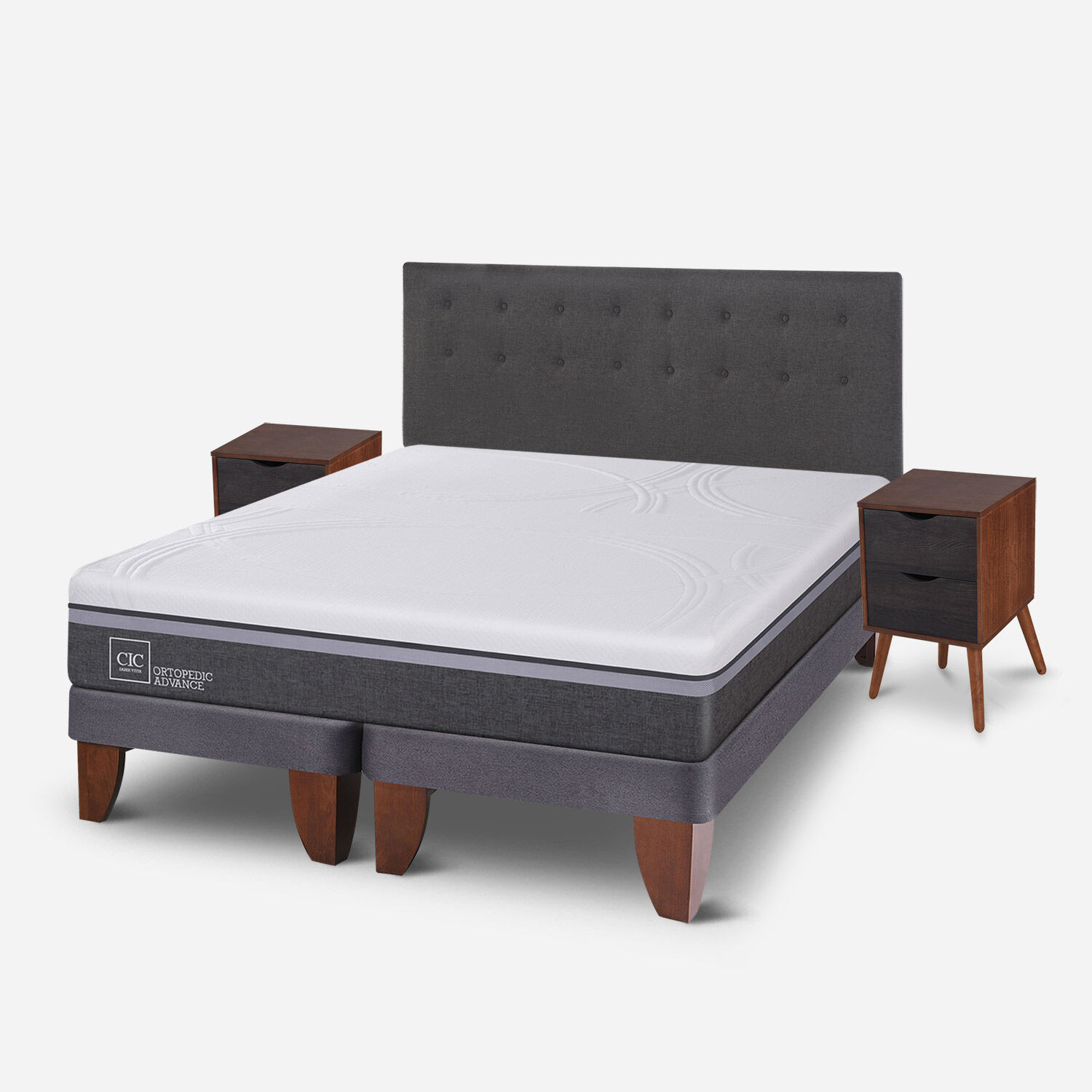 Cama Europea King Ortopedic Advance + Set &Eacute;ufrates