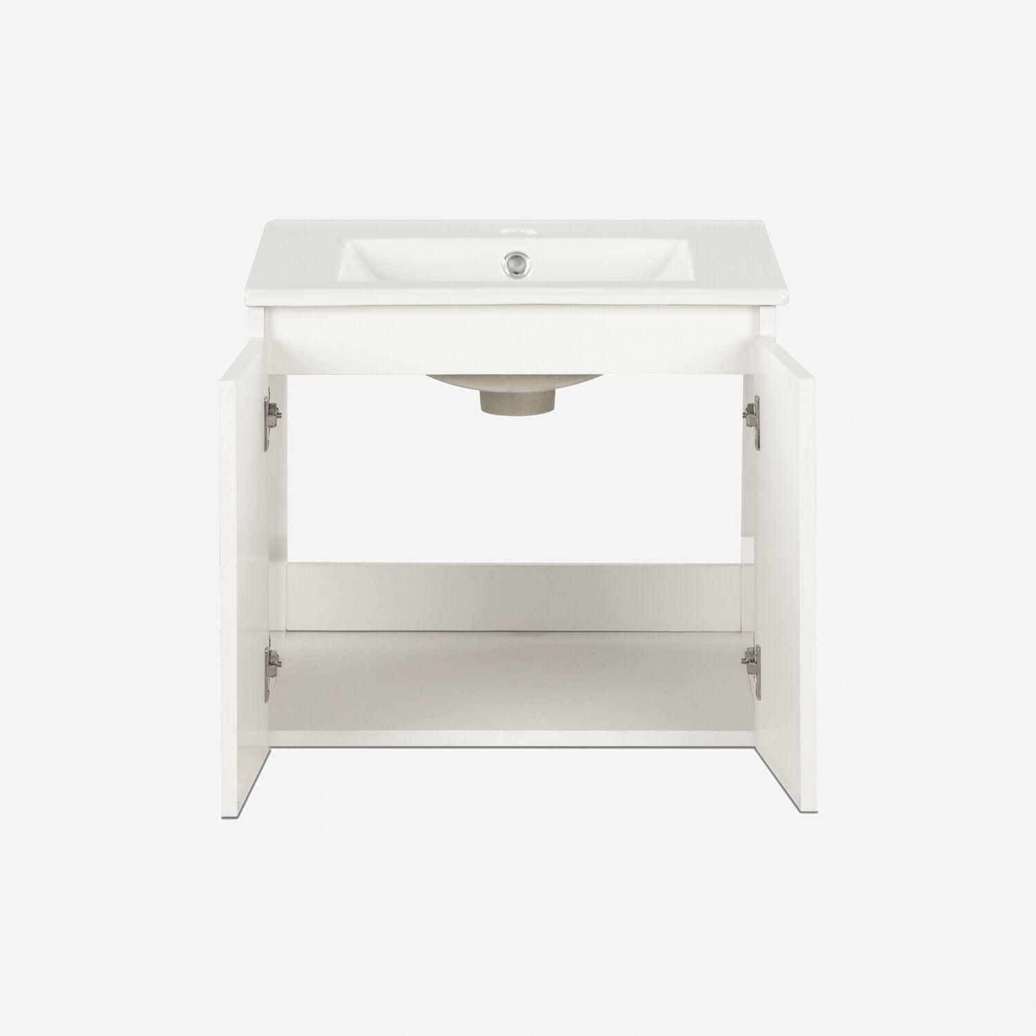 Vanitorio Flotante 2 Puertas Mónaco Blanco 50 Cm.