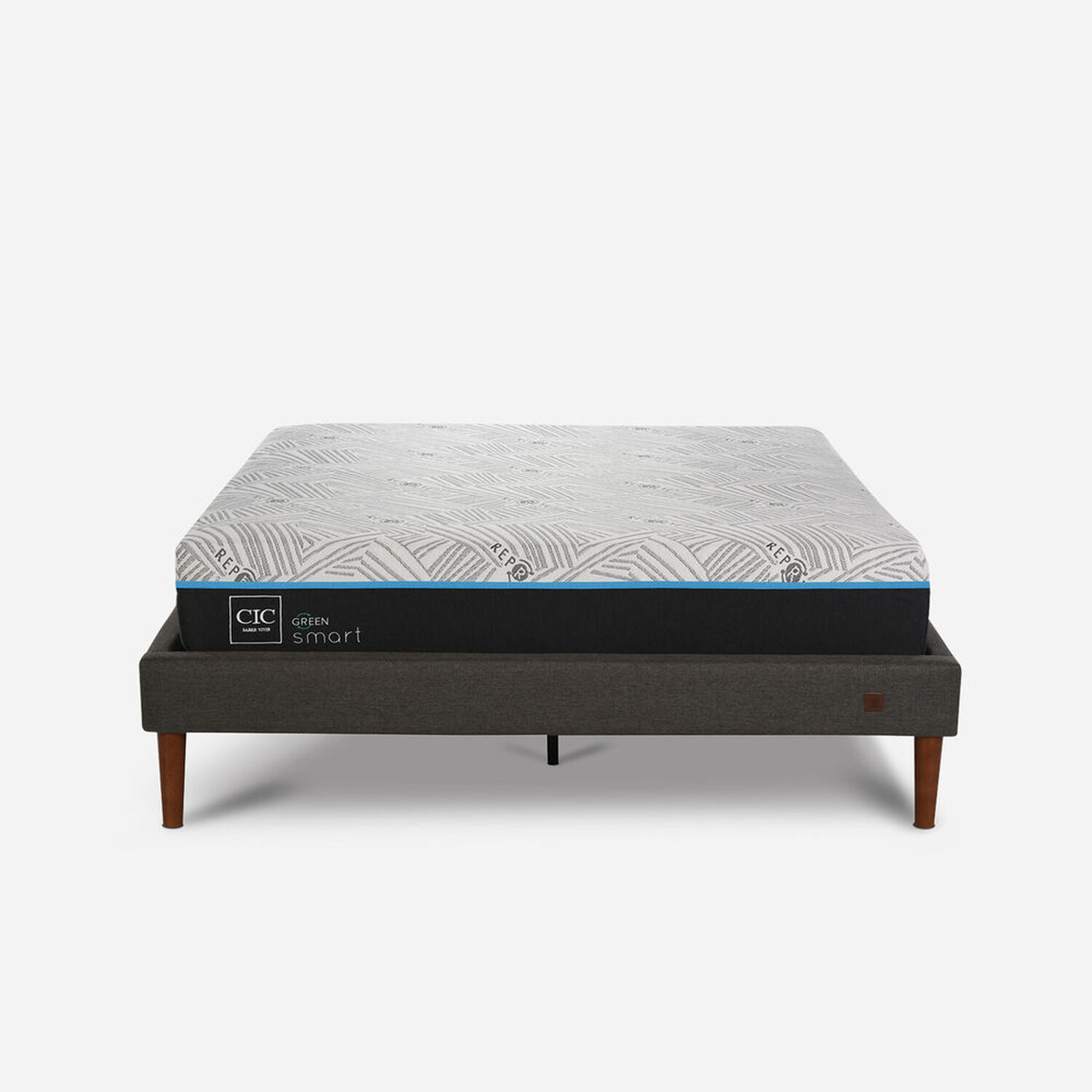 Cama Europea Curve 2 Plazas Infinity Green