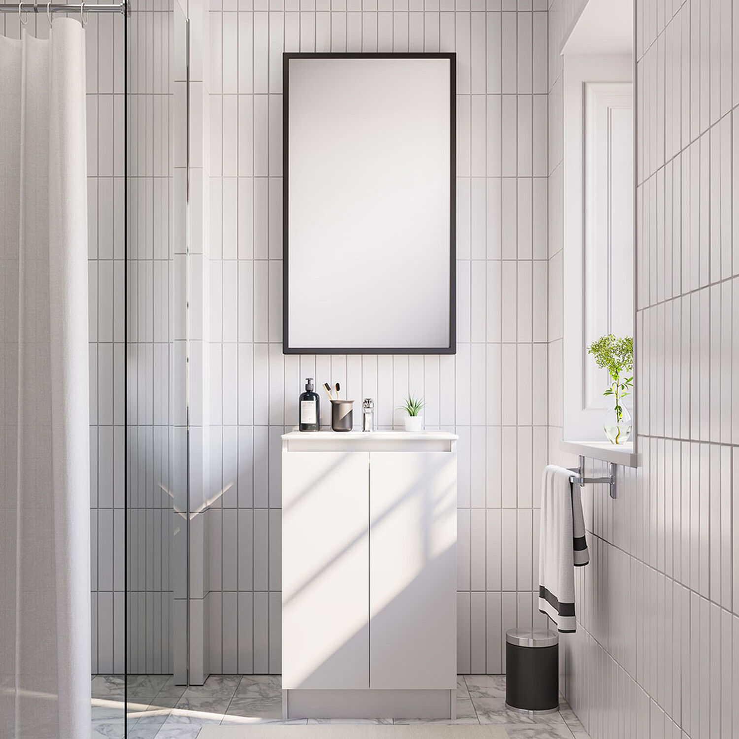 Vanitorio 2 Puertas Lisboa Blanco 50 Cm.