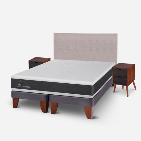 Cama Europea King Ortopedic + Set Tigris