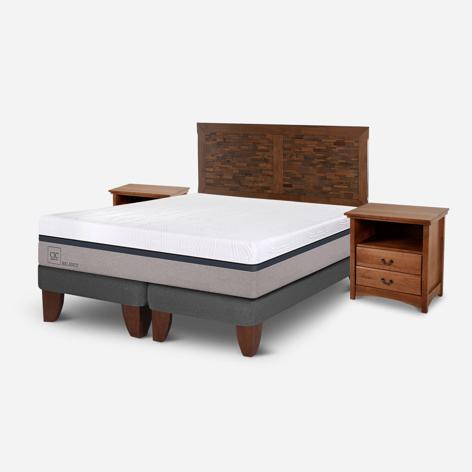 Cama Europea King Balance + Set Antique