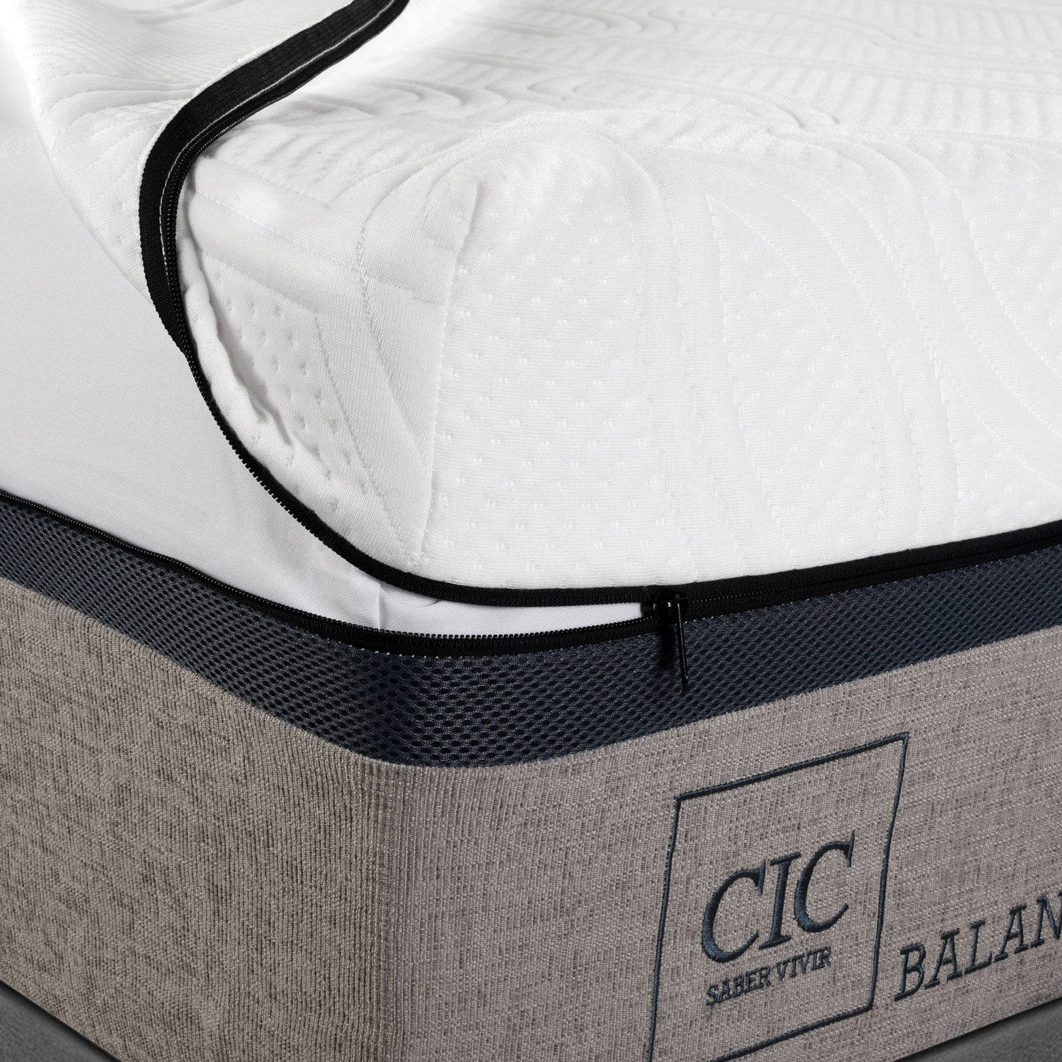 Cama Europea 2 Plazas Balance Base Dividida + Set Mir&oacute; Caramel