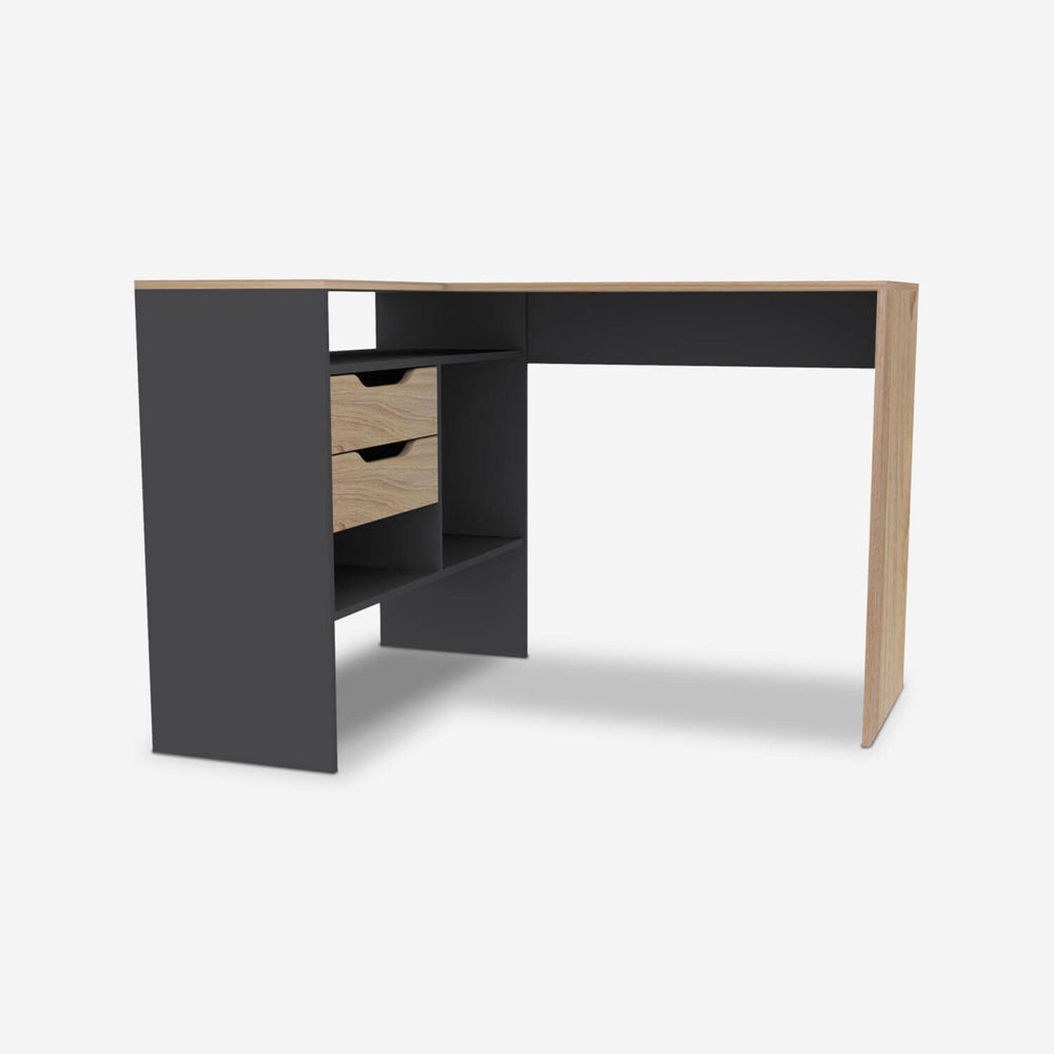 Escritorio 2 Cajones Gr&aacute;fito Olmo Mil&aacute;n