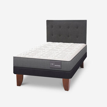 Cama Europea 1,5 Plazas Anatomic + Respaldo Éufrates