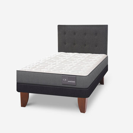 Cama Europea 1,5 Plazas Anatomic + Respaldo Éufrates