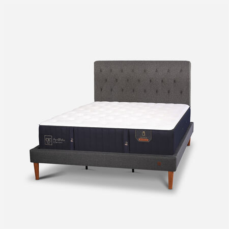 Cama Europea Curve King Premium + Respaldo Kavery