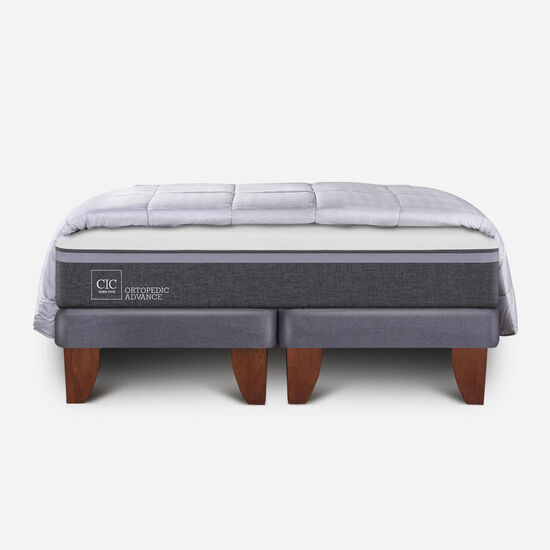 Cama Europea King Ortopedic Advance + Plumón