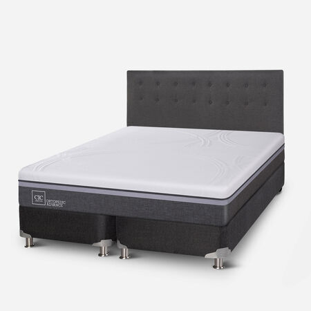 Box Spring King Ortopedic Advance 5 Zonas + Respaldo Éufrates