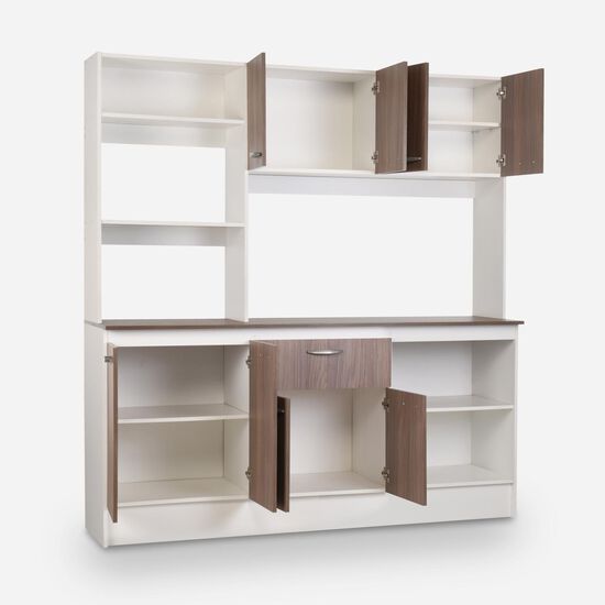 Mueble de Cocina 8 Puertas 1 Cajón Julieta 180x190x45 Cm