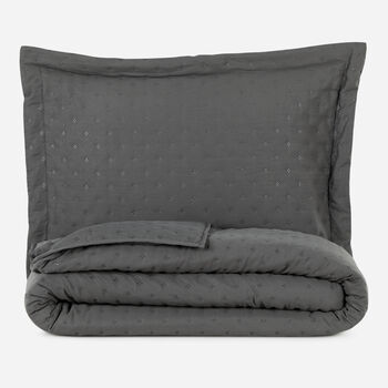 Quilt 2 Plazas Microfibra Gris